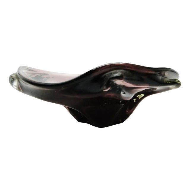 Czechoslovakian Fruit Bowl by J. Hospodek for Chribska Sklara, 1960s For Sale