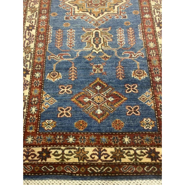 Traditional Hand Knotted Kazak Runner. 2'9" X 18'8" For Sale - Image 3 of 6