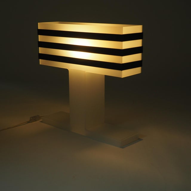 Modern Acrylic Glass Table Lamp, 1980s For Sale - Image 17 of 18