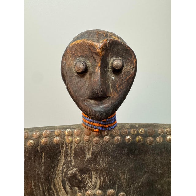 Mid-Century Modern African Ceremonial Kings Chair, Tanzania, 1940s For Sale - Image 10 of 10