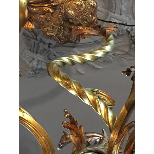 Louis XV Bronze Chandelier, 1870s For Sale - Image 10 of 16