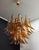 Vintage Italian Murano Chandelier with 36 Lattimo Amber Glass Petals, 1990s For Sale - Image 6 of 17