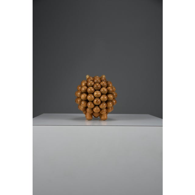 Brown Aarikka Kaija, Passi Aries Sculpture, 1973, Wood For Sale - Image 8 of 14