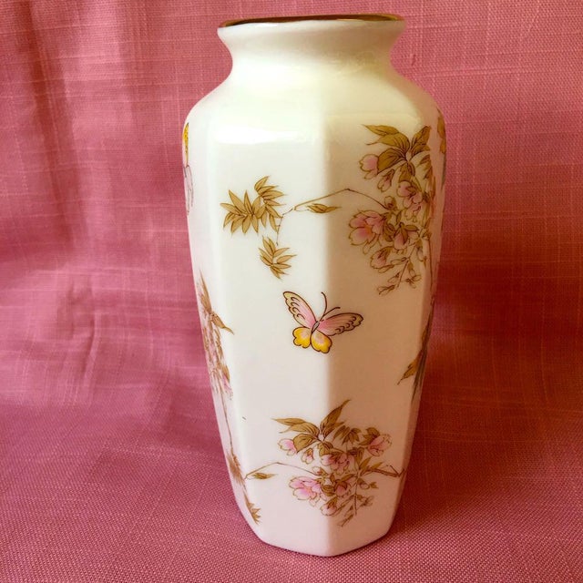 Shibata Japan Pattern Sh13 Porcelain Gold Trim Vase Chairish