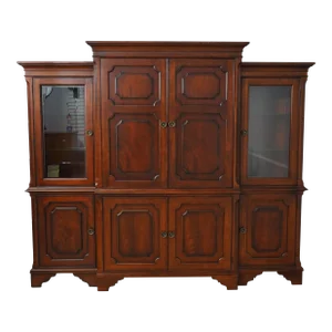 Mahogany Large 3 Section Tv Entertainment Bookcase Unit