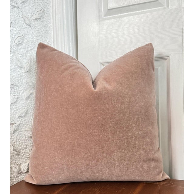 Custom made mohair pillow in Quartz - Lilac Blush. This genuine 100% mohair, is plush & comfy, a substantial weight, and...