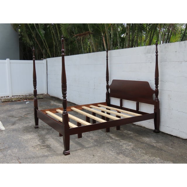 Carved Mahogany King Size Poster Bed 6366 For Sale - Image 18 of 18
