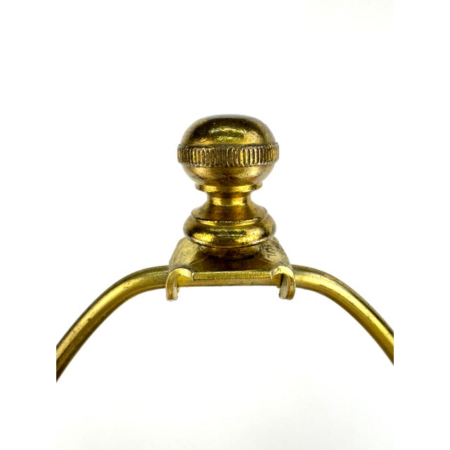 Brass 1960s Mid-Century Modern Woven Rattan Basket Table Lamp With Brass Hardware For Sale - Image 8 of 14