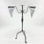 Hand Forged Iron Candelabra 26.5″ (67cm) Sculptural Spiral Single Candle Stand Antique Finish For Sale - Image 11 of 11