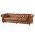 2020s Duplicate Crafters and Weavers Century Light Brown Leather Chesterfield Sofa For Sale - Image 5 of 5