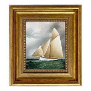 Racing Sloop Oil on Canvas Reproduction Painting