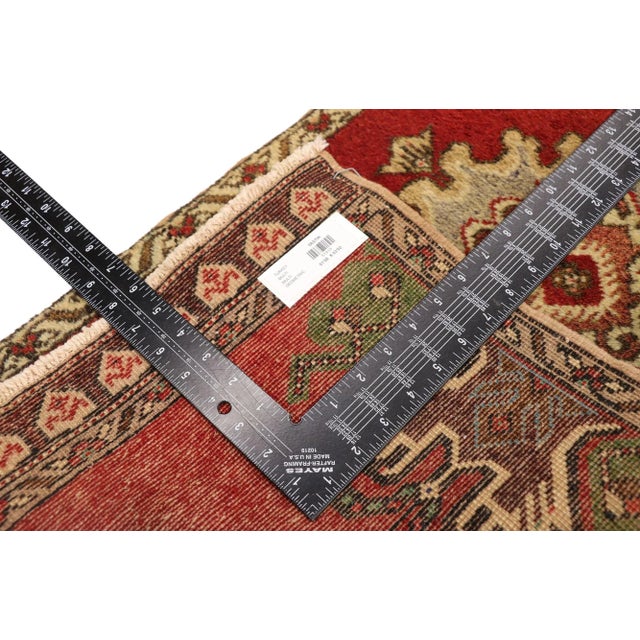 Mid 20th Century Vintage Turkish Yastik Rug - 01'08 X 03'02 For Sale - Image 5 of 8