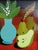 1977 'Blue Vase & Pears' Vintage Original Still Life Tempera Painting by Swedish Artist Eric Cederberg (1897-1984), Framed For Sale - Image 9 of 11