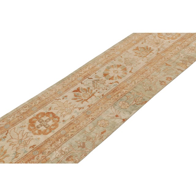 Rug & Kilim 2010s Rug & Kilim’s Sultanabad Style Runner in Blue With Orange Floral Pattern For Sale - Image 4 of 8