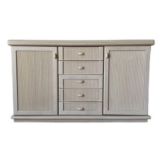 1980s Vintage Postmodern Style Small Sideboard in Beige Finish For Sale