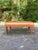 English Late 20th Century Cognac Leather Rectangular Ottoman With Turned Wood Legs & Nailhead Trim For Sale - Image 3 of 6