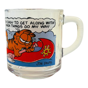 Vintage Glass Garfield Mug