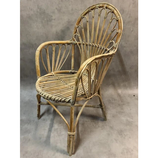 Set of Rattan Armchairs, 1950s For Sale - Image 6 of 6