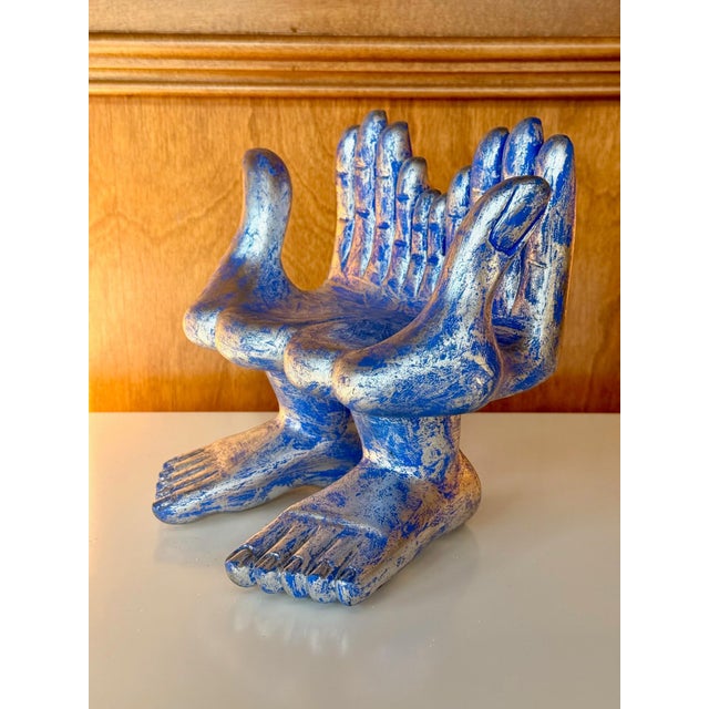 Wood Rare Joined Hand and Foot Surrealism Sculpture by Pedro Friedeberg For Sale - Image 7 of 11