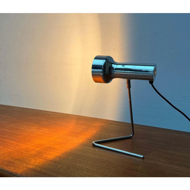 Black Mid-Century Modern Swiss Minimalist Table Lamp, 1960s For Sale - Image 8 of 18