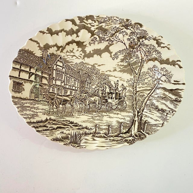 Ceramic Vintage 1980s Myott Staffordshire Royal Mail Ironstone Serving Platter For Sale - Image 7 of 7