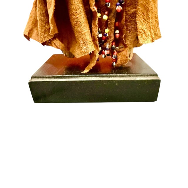 Wood African Beaded Baggara Figure For Sale - Image 7 of 7