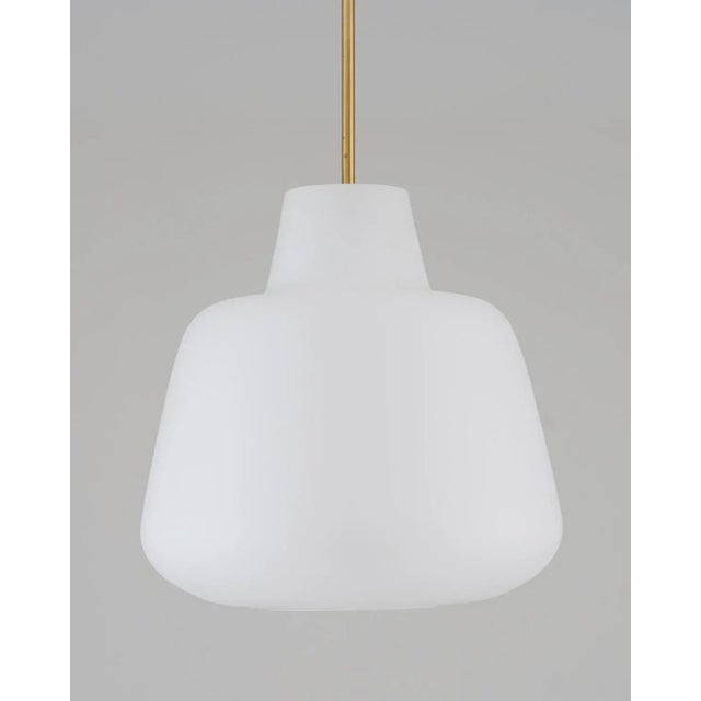 Large Modern Scandinavian Glass Pendants attributed to Asea, 1940s, Set of 2 For Sale - Image 3 of 8