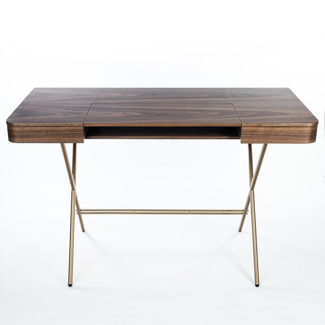 Cosimo Desk with Walnut Veneer Top by Marco Zanuso Jr. for Adentro, 2017 For Sale - Image 4 of 16