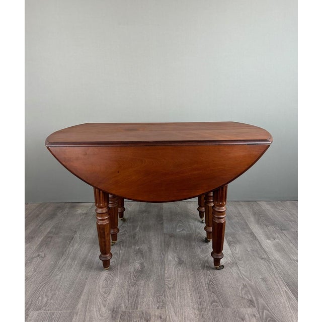 Wood 19th Century Drop-Leaf Table in Wood For Sale - Image 7 of 7