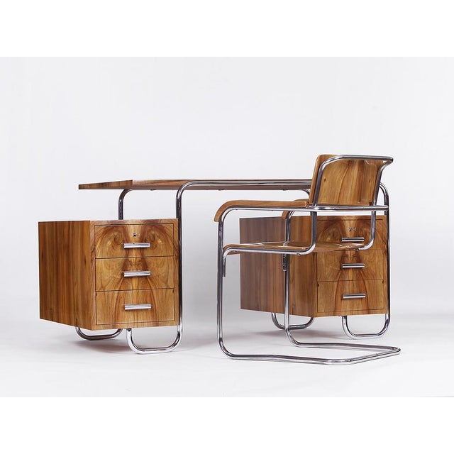 Desk with Armchair from Hynek Gottwald, 1930, Set of 2 For Sale - Image 15 of 16