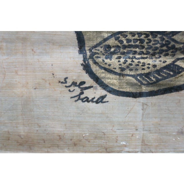 Late 20th Century Vintage Egyptian Revival Mythical Souvenir Papyrus Painting Art - Set of 18 For Sale - Image 11 of 18
