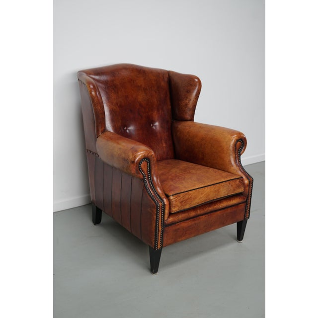 Vintage Dutch Club Chair in Cognac Leather, 1970s For Sale - Image 3 of 18