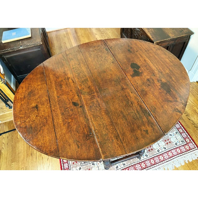 17th Century Charles II Oak Gateleg Dining Table For Sale - Image 4 of 9