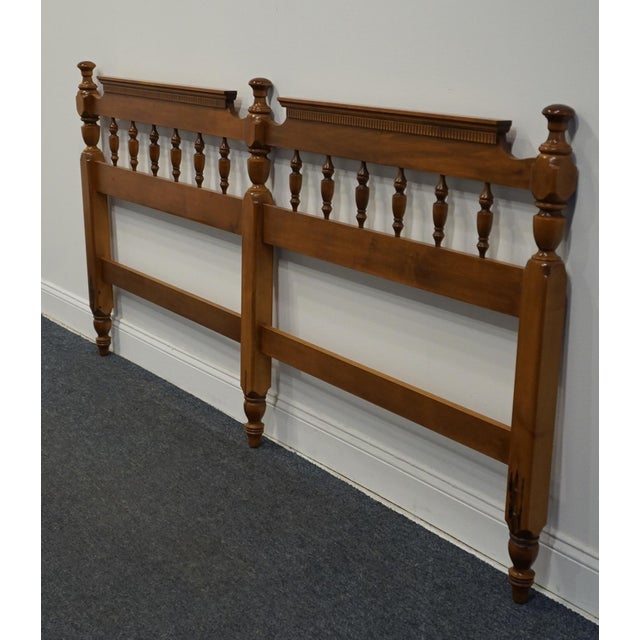 HIGH END Solid Hard Rock Maple Colonial Early American Style King Size Spindle Headboard 40.5" High 82" Wide 3" Deep We...