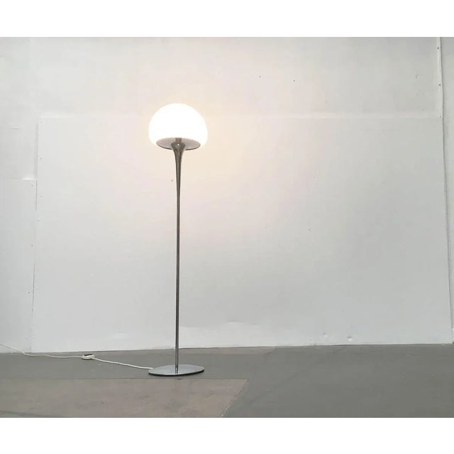 Rare Mid Century Floor Lamp by the Italian manufacturer Reggiani on a design by Goffredo Reggiani from the 60s. An elegant...