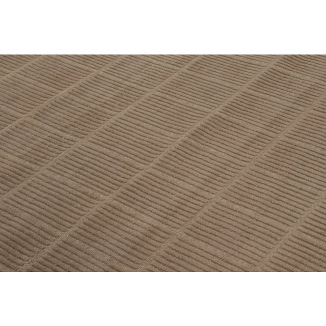 Rug & Kilim Contemporary Oversized High-Low Grid Wool Mohair Rug by Rug & Kilim, India For Sale - Image 4 of 10