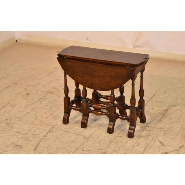 Victorian 19th Century English Oak Gate Leg Table For Sale - Image 3 of 8