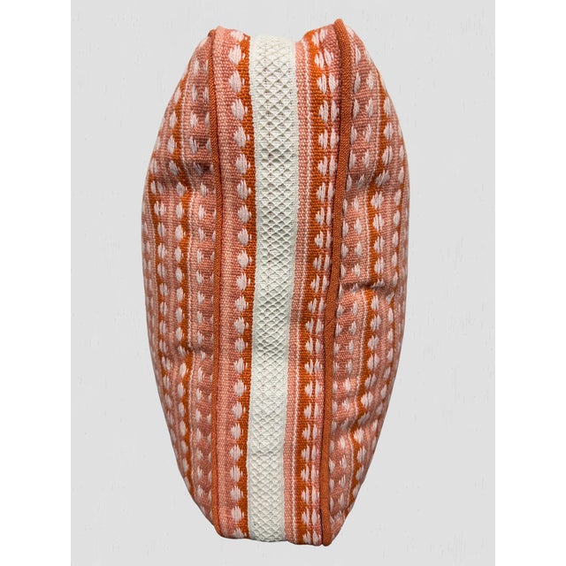 English Schumacher Tarnby Stripe Box Pillow Pair Geometric For Sale - Image 3 of 7