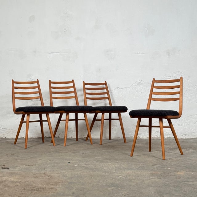 Dining Chairs by Jiří Jiroutek for Jitona, 1960s, Set of 4 For Sale - Image 9 of 9