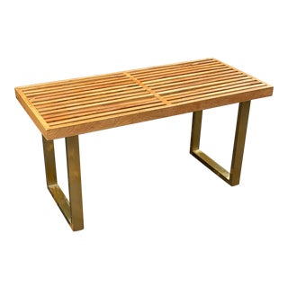 George Nelson Style Slat Bench Coffee Table For Sale
