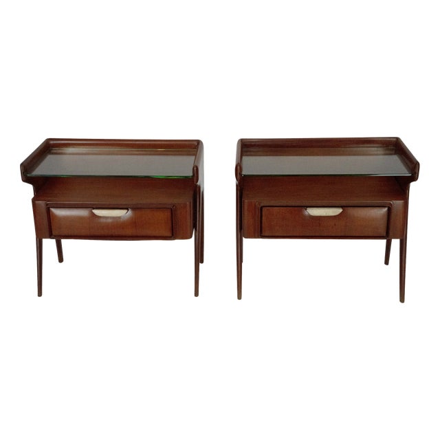 Mid-Century Modern Italian Bedside Tables attributed to Dassi, 1950s For Sale