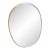 1950s Gio Ponti Style Mid-Century Modern Solid Brass Italian Oval Wall Mirror For Sale