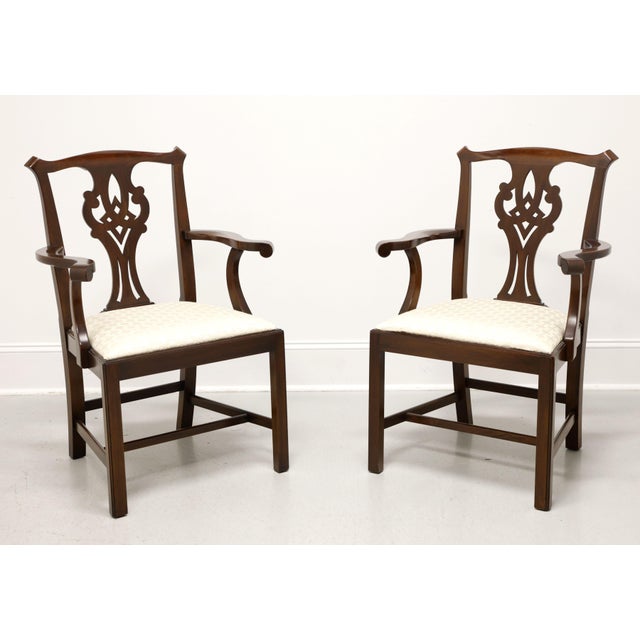 Henkel Harris 101a 29 Mahogany Chippendale Dining Armchairs - Pair For Sale - Image 12 of 12