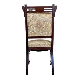 Antique Victorian / Edwardian Library Chair on Casters For Sale