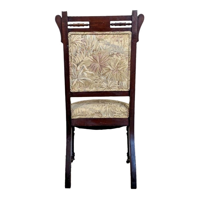 Antique Victorian / Edwardian Library Chair on Casters For Sale
