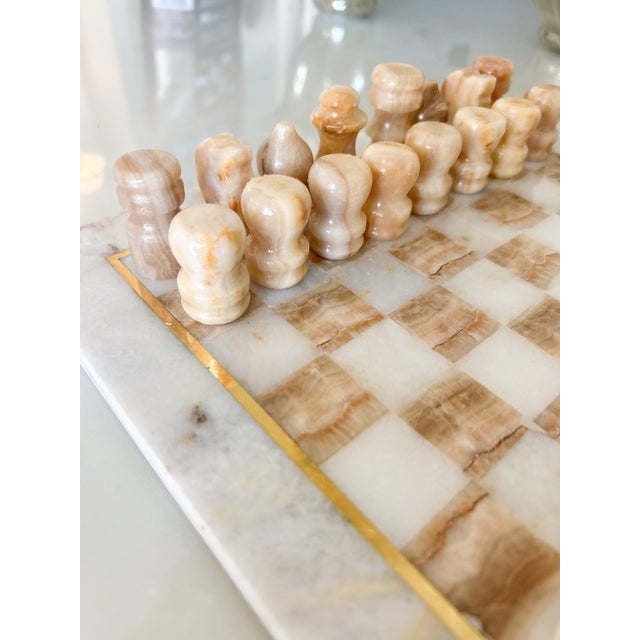 10x10 Vintage Marble Chess Board For Sale - Image 4 of 4