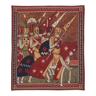 Godfrey of Bouillon Loom Woven Tapestry - 98 X 86 Cm (3'3" X 2'10") - Requires Rod Size 2 For Sale