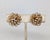 Vintage 1960s Signed Castlecliff Goldtone & Clear Rhinestones Flower Clip Earrings-2 Pieces For Sale In Philadelphia - Image 6 of 7
