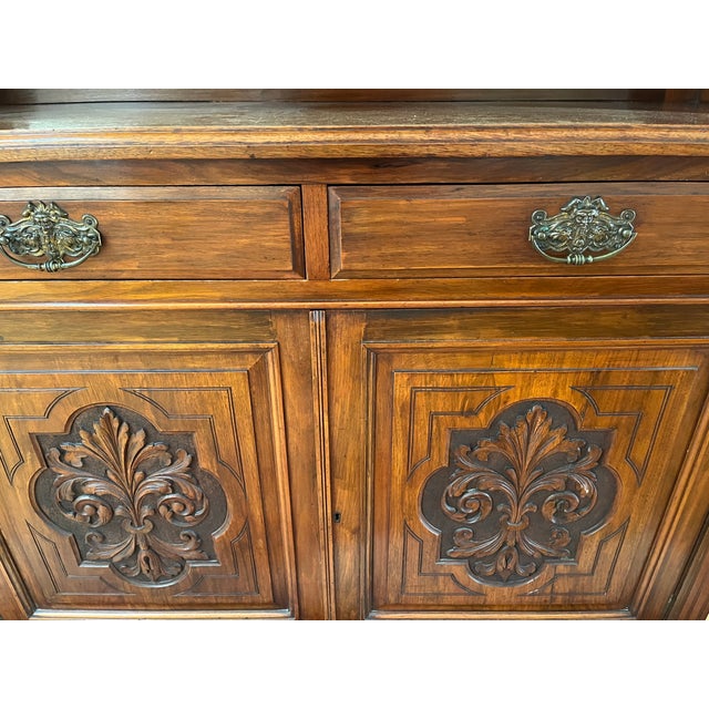 Wood Late 19th Century Victorian Display Cabinet/Bookcase/Breakfront For Sale - Image 7 of 13