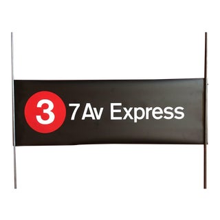 1980s New York City Subway Sign For Sale